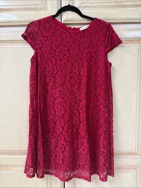 Altar'd State Floral Lace Dress - Magenta
